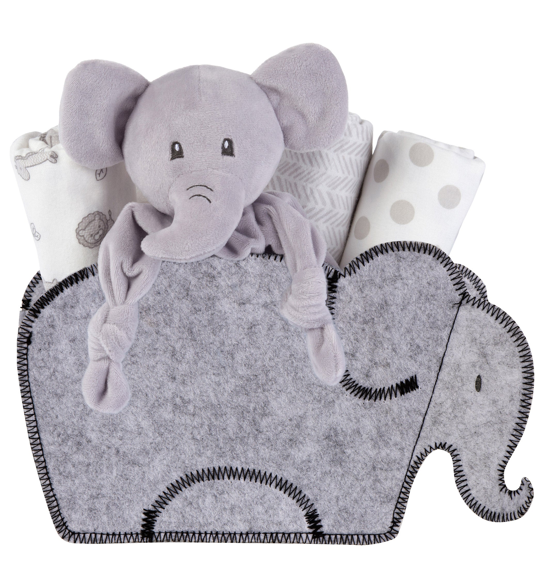 Welcome Baby Elephant Shaped 5 Piece Gift Set
